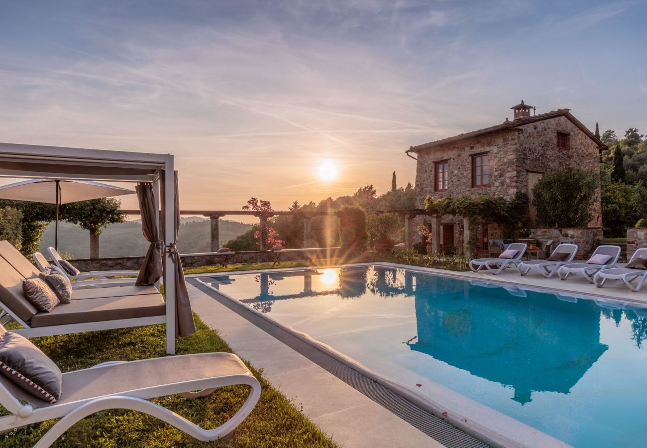 Villa à Lucques - VILLA BORBONE in Pieve Santo Stefano, a Luxury Renaissance Panoramic 9 Bedrooms Retreat Villa with Private Pool 