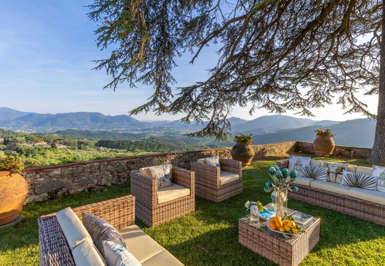 Villa à Lucques - VILLA BORBONE in Pieve Santo Stefano, a Luxury Renaissance Panoramic 9 Bedrooms Retreat Villa with Private Pool 