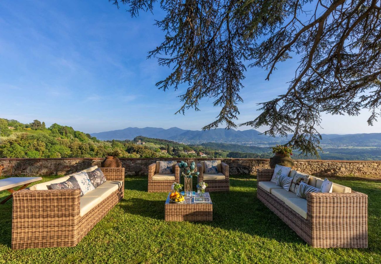 Villa à Lucques - VILLA BORBONE in Pieve Santo Stefano, a Luxury Renaissance Panoramic 9 Bedrooms Retreat Villa with Private Pool 