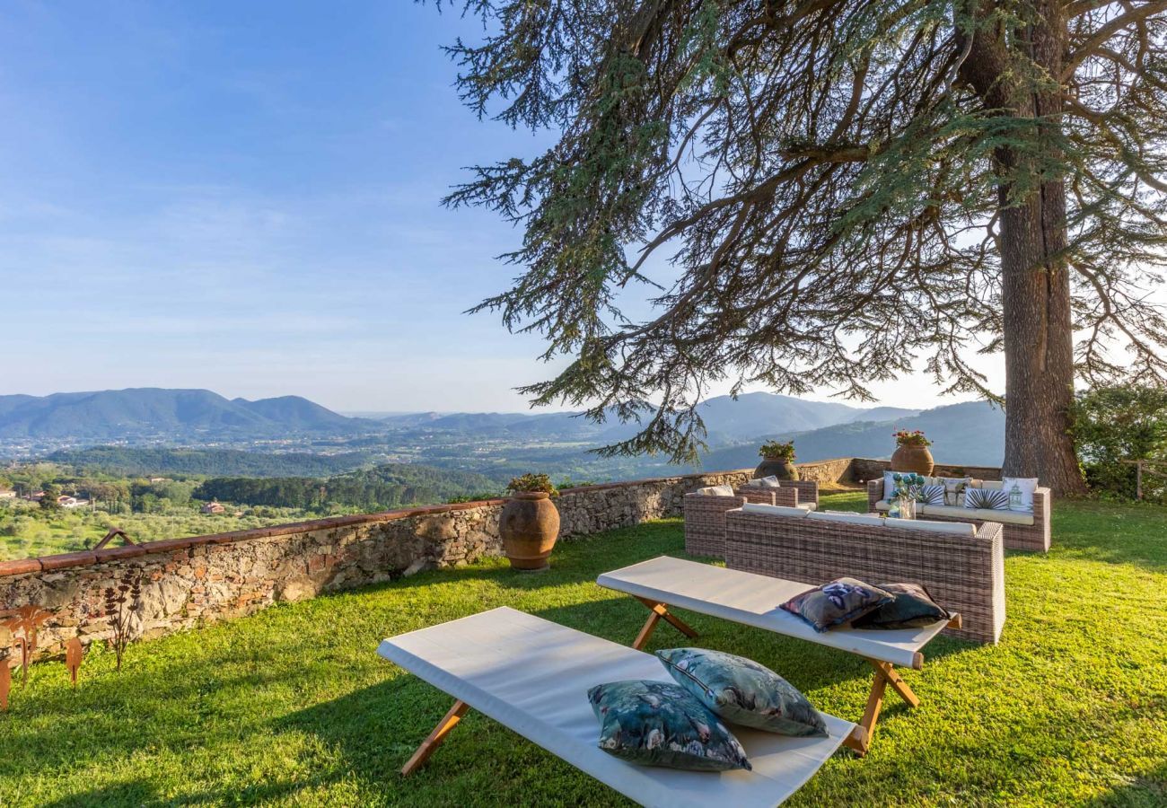 Villa à Lucques - VILLA BORBONE in Pieve Santo Stefano, a Luxury Renaissance Panoramic 9 Bedrooms Retreat Villa with Private Pool 